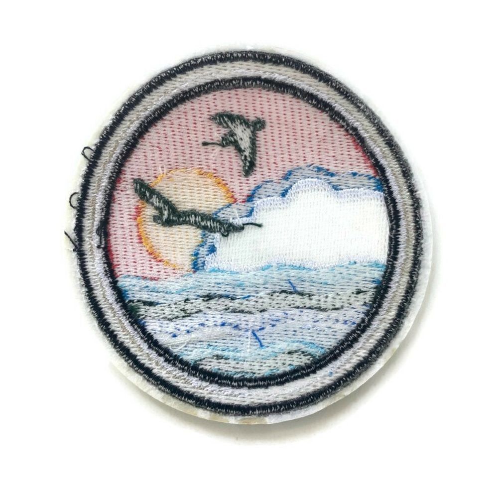 Ocean Sunset Embroidered Patch - Picture 4 of 4